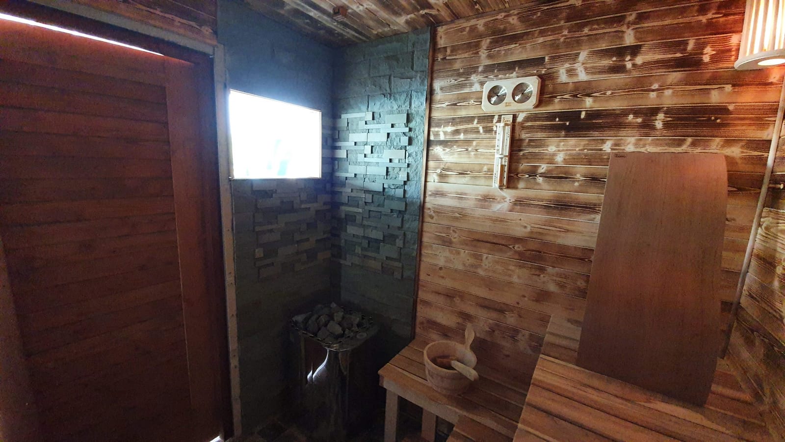 The very first Sisu sauna — the one Petteri built for his own home in 2016. Ten years on, it still looks brand new.