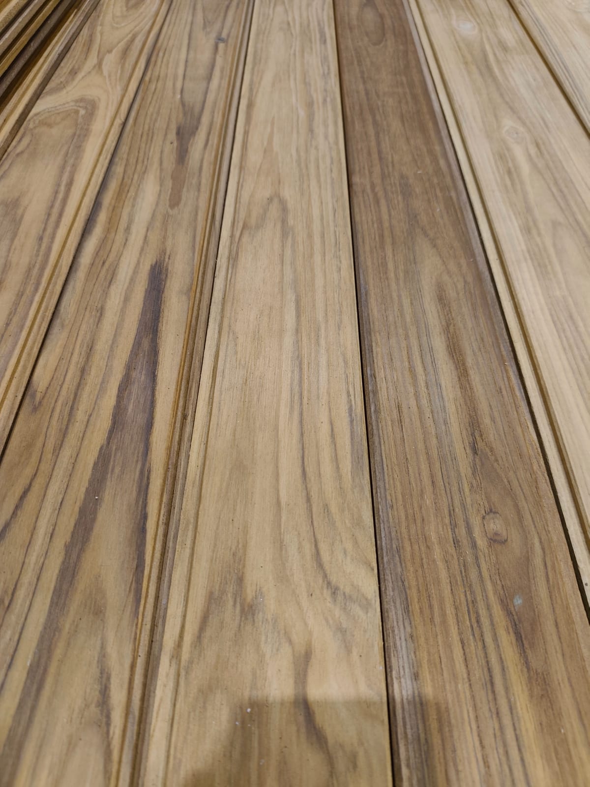 Solid teak staves