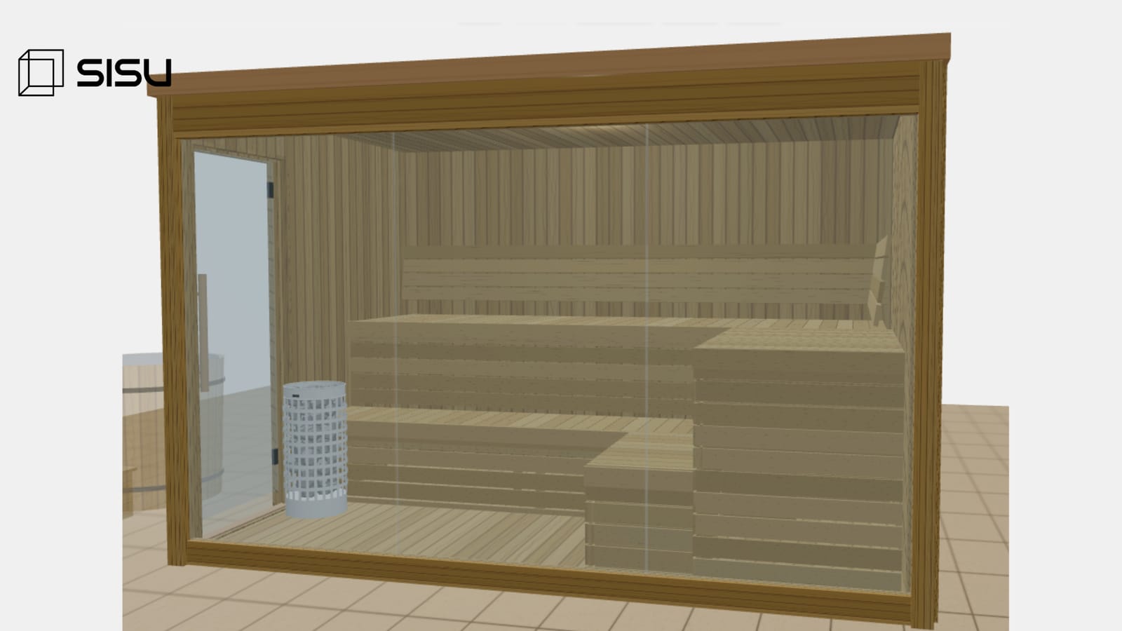Panoramic commercial sauna