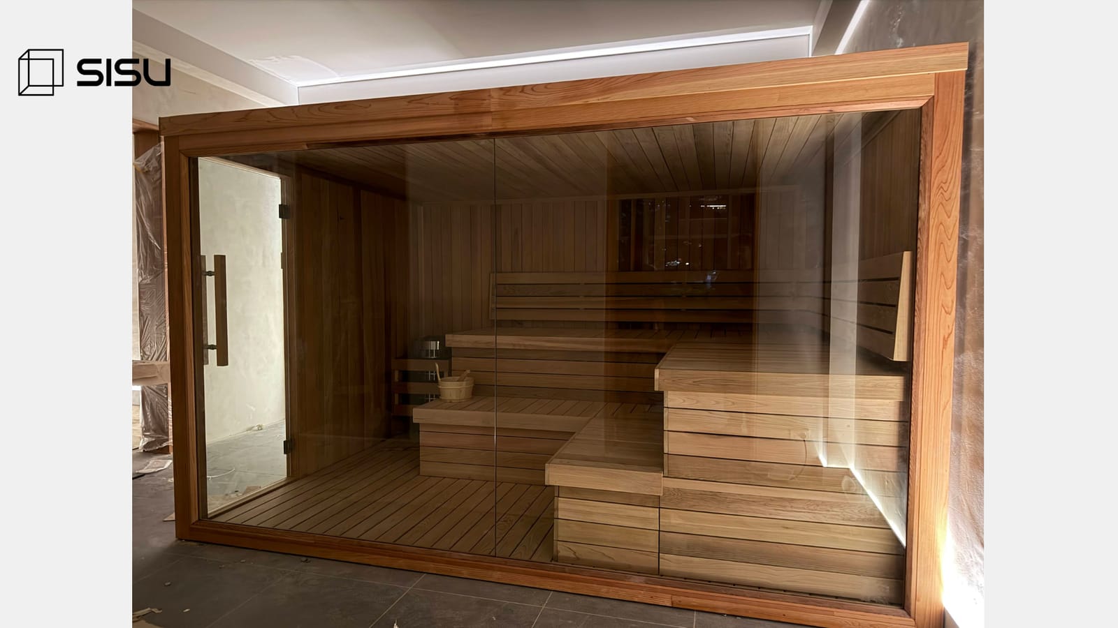 Panoramic commercial sauna